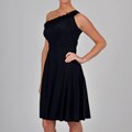 Onyx Nites Women's One-shoulder Jersey Party Dress