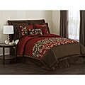 Lush Decor Lila Red/Chocolate 8-Piece Full-size Comforter Set