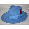 Ferrecci Men's Light Blue Wool Fedora Hat