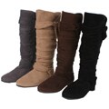 Elegant Women's 'Baby 9' Knee-high Flat Boots