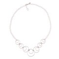 La Preciosa Sterling Silver Circles Dangling Necklace