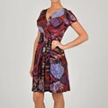 Tiana B Women's Abstract Floral 'Heather' Dress