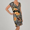 Tiana B Women's Zebra Floral Printed Dress