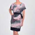 Tiana B Women's Abstract Faux Wrap Dress