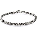 Stainless Steel Wire and Black Rubber Bracelet