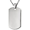 Stainless Steel Men's Cut-out Edge Ball Chain Necklace