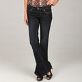 Seven7 Women's Celeb Blue Flare Stretch Jeans