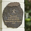 Volcanic Slate 'You, Yourself' Engraved Stone (Indonesia)