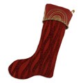 Agate Claret-myth Rust Lined Trimmed Holiday Stocking