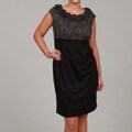 London Times Women's Plus Size Ponte Sheath Dress