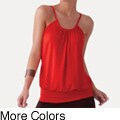 Illusion Spaghetti Strap Gathered Blouse
