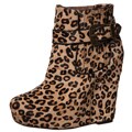 Betsey Johnson Women's 'Carrin-P' Leopard Wedge Platform Booties