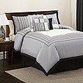 Lush Decor Villagio Black/ Silver 4-piece Comforter Set