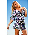 Rachel Lym Beaded V-neck Kimono Swim Cover