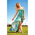 Rachel Lym Women's Strapless Cascade Maxi Swim Cover