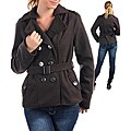 Stanzino Women's Brown Double-breasted Belted Coat