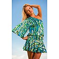 Rachel Lym Layhela One Shoulder Kimono Swim Cover