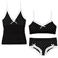 Biatta Printed Dot Cami Bralette & Hipster Set