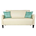Rae Ivory Faux Leather Sofa