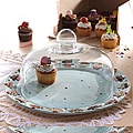 American Atelier Confections 13.5-inch Cake Plate with Glass Dome