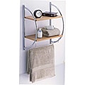 Manhattan 2 Tier Wood Mounting Shelf with Towel Bars