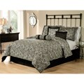 Black/ Grey Seton 7-piece King-size Comforter Set