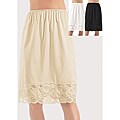 Ilusion's 27-inch Antistatic Half Slip with Lace Detail