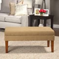 Decorative Storage Bench-Textured Tan with Gold Chenille Tweed