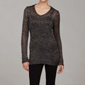 Seven7 Women's Back Fringe Sweater