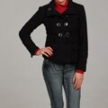 Dollhouse Women's Charcoal Wool Belted Coat