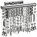 2 Light Chrome Crystal Wall Sconce Vanity Fixture 10"