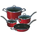 Chantal 80-7RE Copper Fusion 7 Piece Cookware Set, Chili Red
