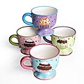 AMERICAN ATELIER CONFECTIONS PED. MUGS 4 ASSORTED, Set 4