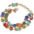 Sweet Romance Goldtone Millefiori Candy Squares Bracelet