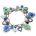 Sweet Romance 1950s Candy Hearts Blues Charm Bracelet