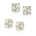 14k Gold 2ct TDW Round Diamond Stud Earrings (J-K, I2-I3)