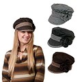 Wool-Blend Hand-Stitched Side Flower Cap (China)