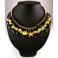 Handmade Onyx and Brass Beads Necklace (Thailand)