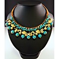 Handmade Turquoise and Brass Beads Necklace (Thailand)