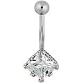 Cubic zirconia belly ring