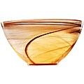 ARDA GLASS Allure Alabaster Brown/Amber Set of 4 Individual Bowls