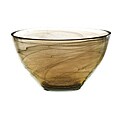 Arda Glass Allure Alabaster White/Smoke Individual Bowls ( Set of 4)