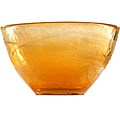 ARDA GLASS Allure Alabaster White/Amber Set of 4 Individual Bowls