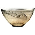 ARDA GLASS Allure Alabaster Black/Smoke Salad Bowl