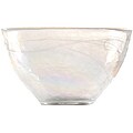 ARDA GLASS Allure Alabaster White/Pearl Salad Bowl