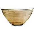 ARDA GLASS Allure Alabaster White/Smoke Salad Bowl