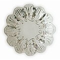 Arda Simena White/Silverplate Buffet Plates Set of 4