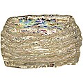 Arda Romos Pearl/Silver Small Rectangle Plates Set of 4
