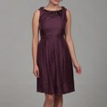 Adrianna Papell Women's Ice Plum Beaded Dress