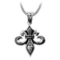 Inox Stainless Steel Fleur De Lis Necklace
